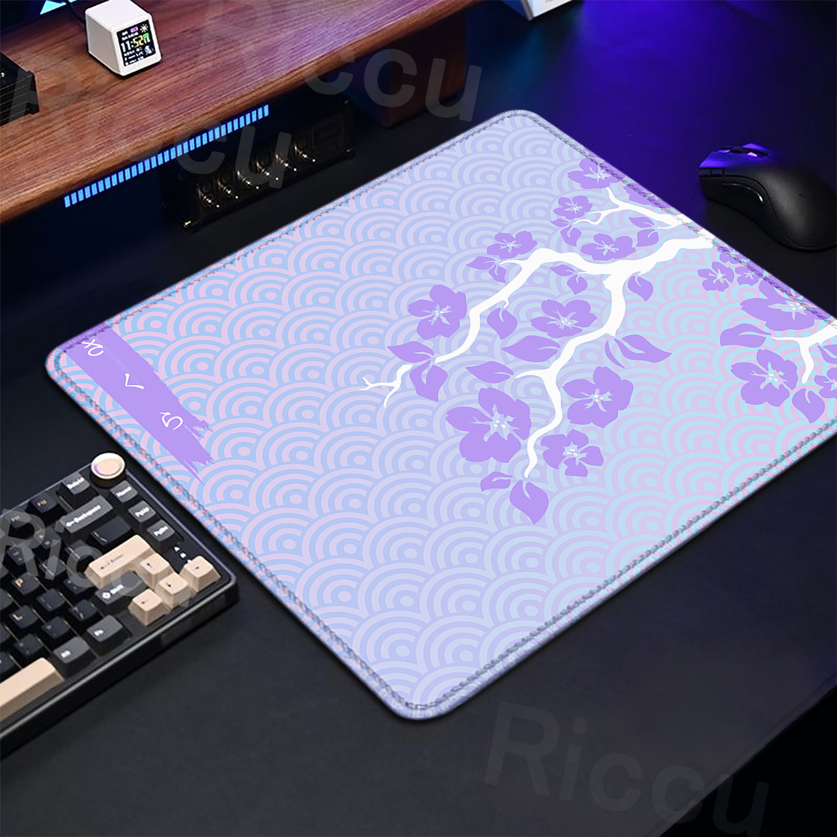 Gaming Keyboard Brand - Фиолетовый Настольный коврик с Сакурой, игровая