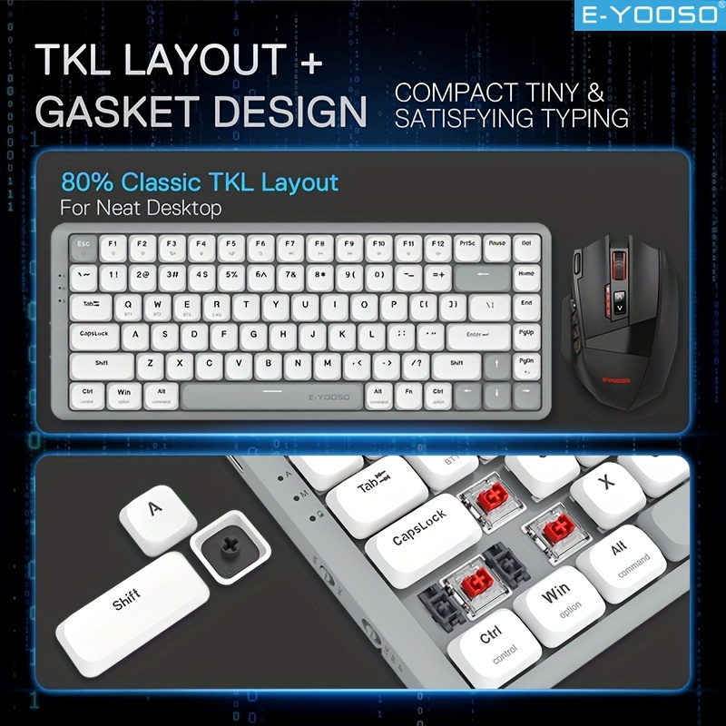 E-YOOSO Tri-Mode 2.4GБеспровод – обзор и цена Gaming Keyboard E Yooso
