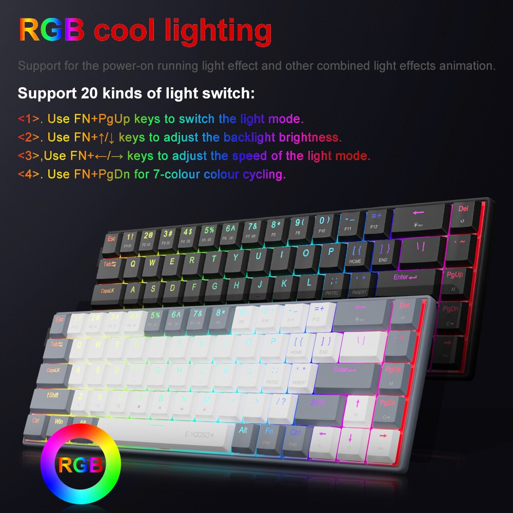 E-YOOSO A68 RGB Mini Slim USB  – обзор и цена Gaming Keyboard E Yooso