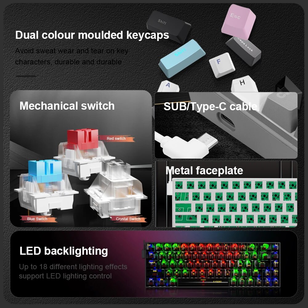 USB-клавиатура E-YOOSO Z686 Ме – обзор и цена Gaming Keyboard E Yooso