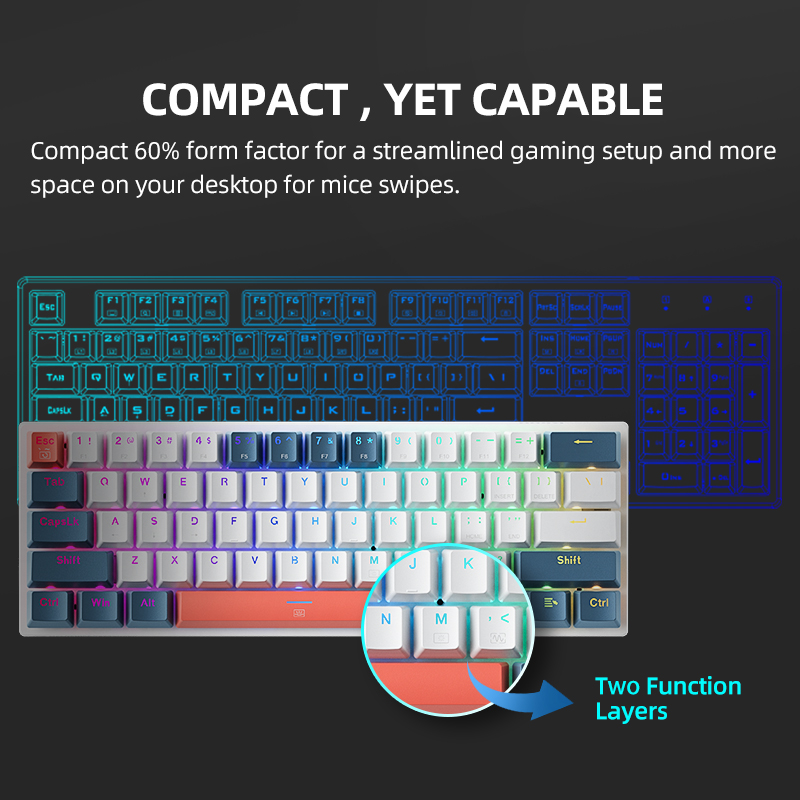 K500-B61 Мини-механическая кла – обзор и цена Gaming Keyboard E Yooso