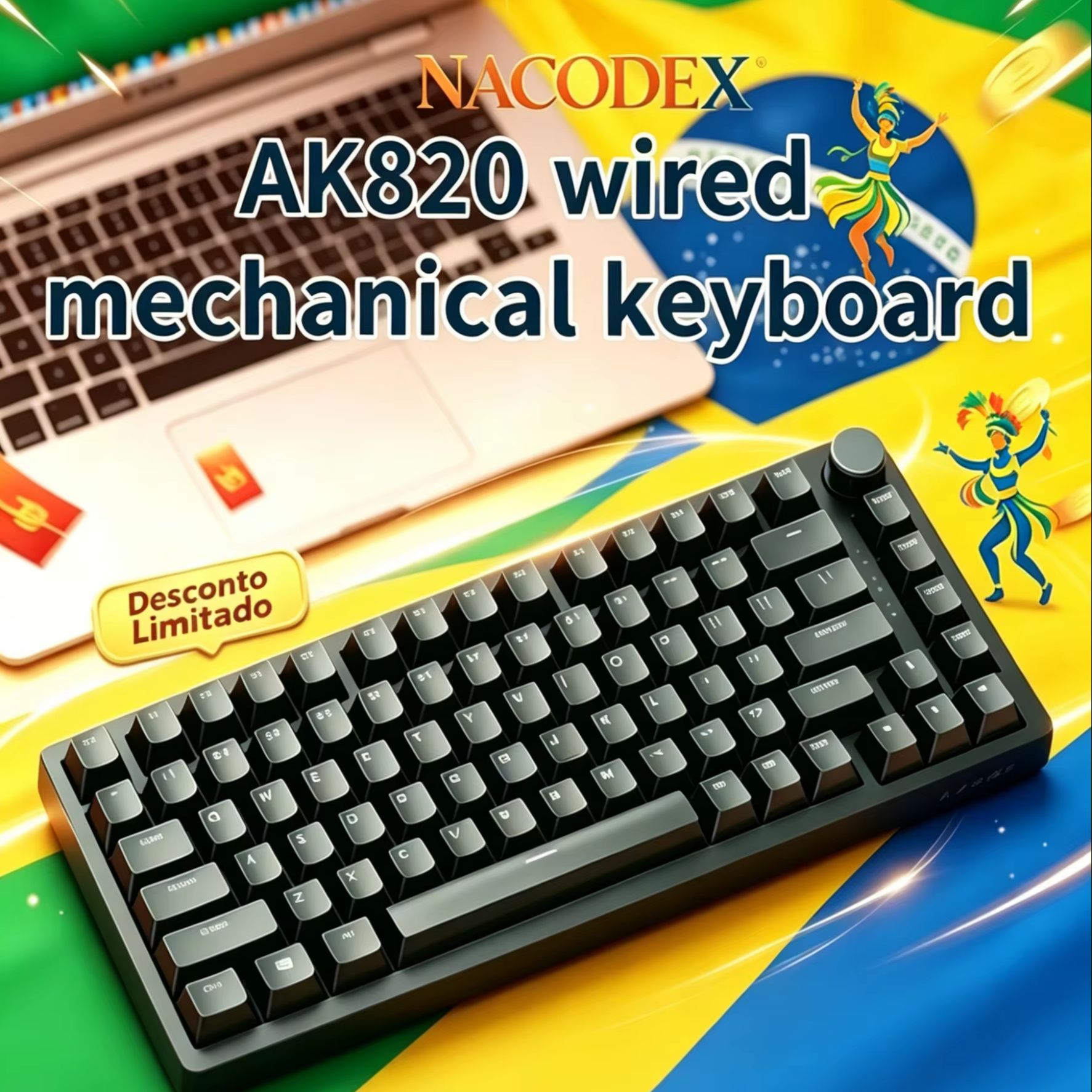 AJAZZ AK820 Проводной с поворо – обзор и цена Gaming Keyboard E Yooso