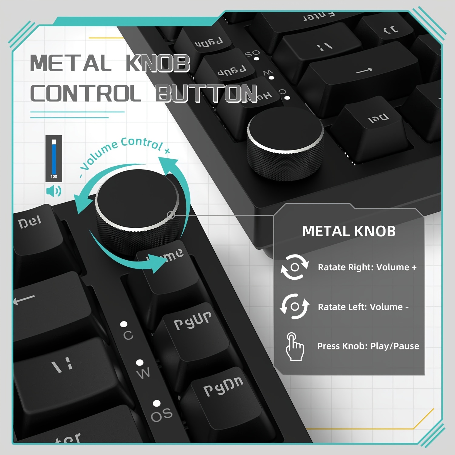AJAZZ AK820 Проводной с поворо – обзор и цена Gaming Keyboard E Yooso