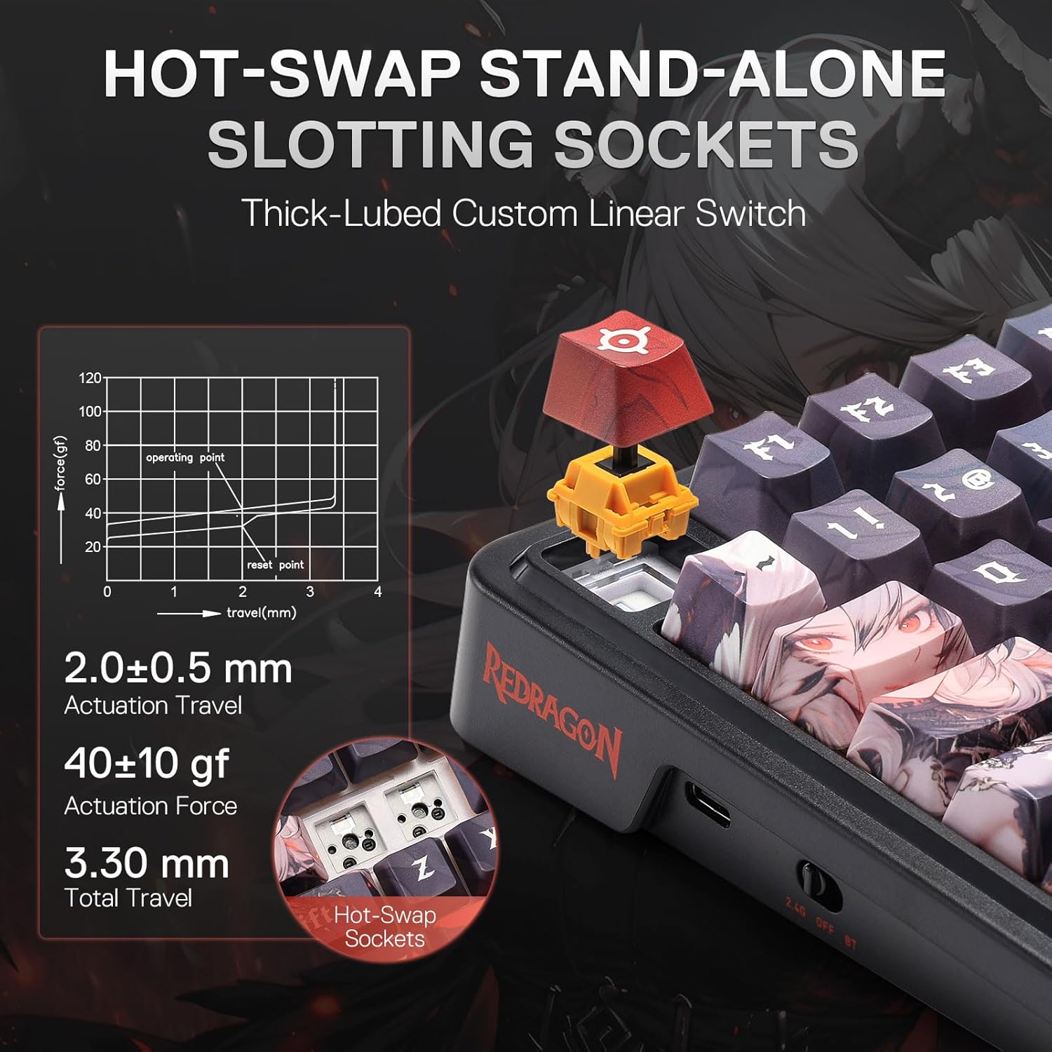 Беспроводная игровая клавиатур – обзор и цена Gaming Keyboard Hot Swappable