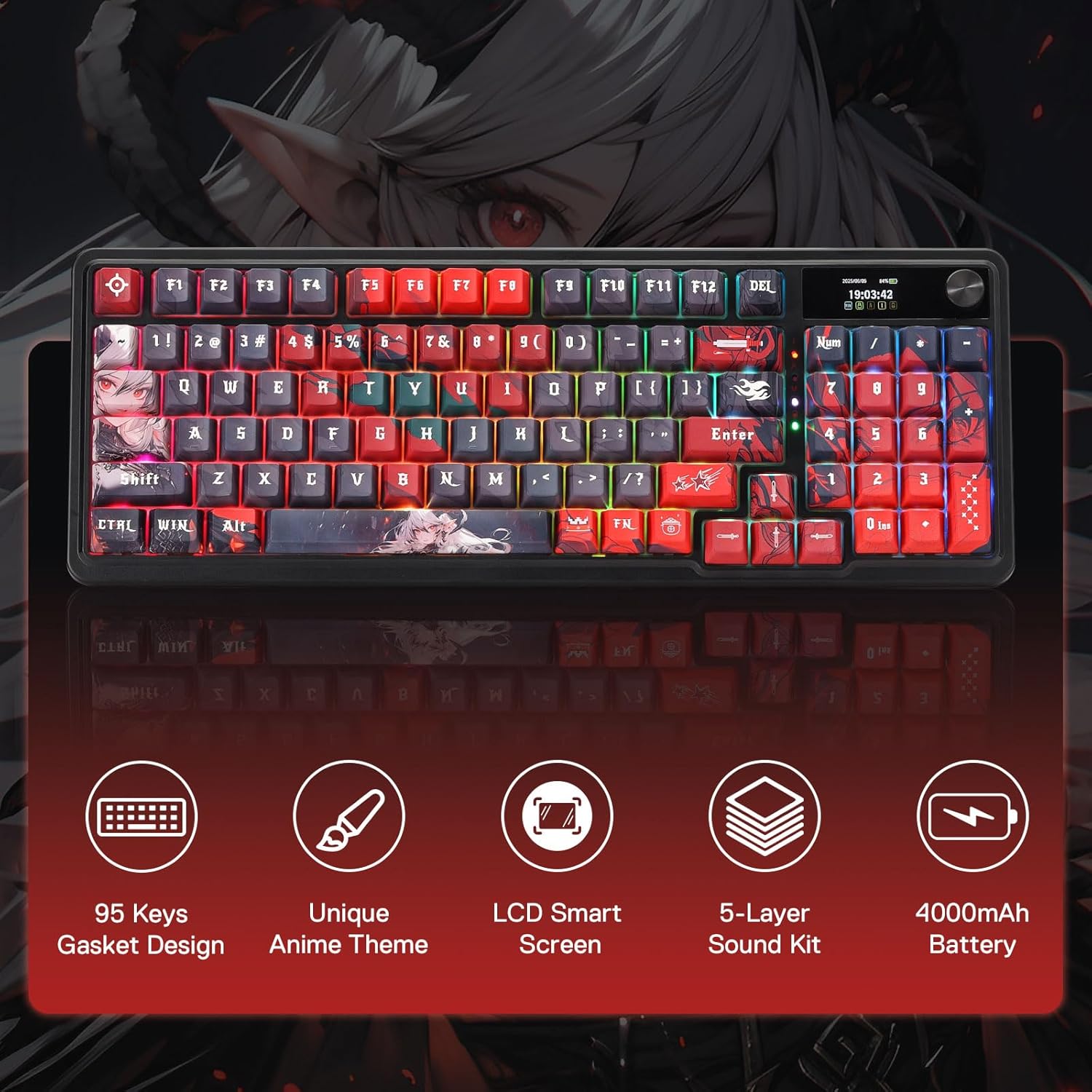 Беспроводная игровая клавиатур – обзор и цена Gaming Keyboard Hot Swappable