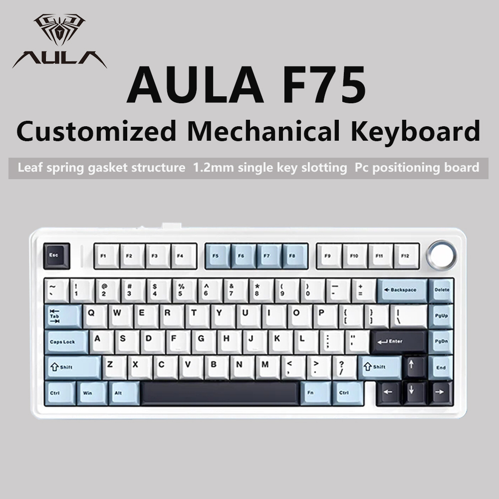 AULA F75 2,4G Беспроводная/Blu – обзор и цена Gaming Keyboard Hot Swappable