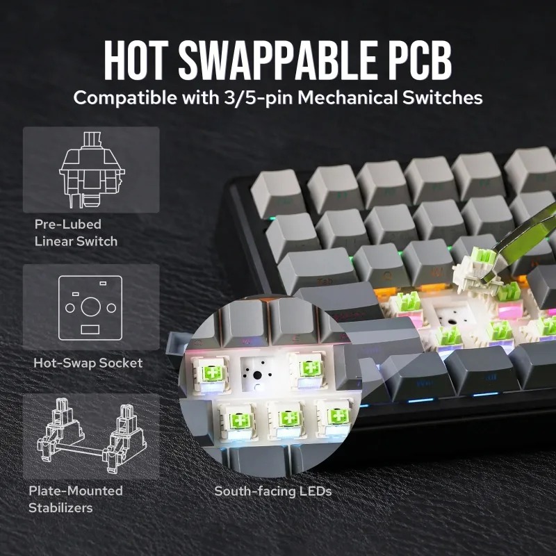 Механическая клавиатура AULA F – обзор и цена Gaming Keyboard Hot Swappable