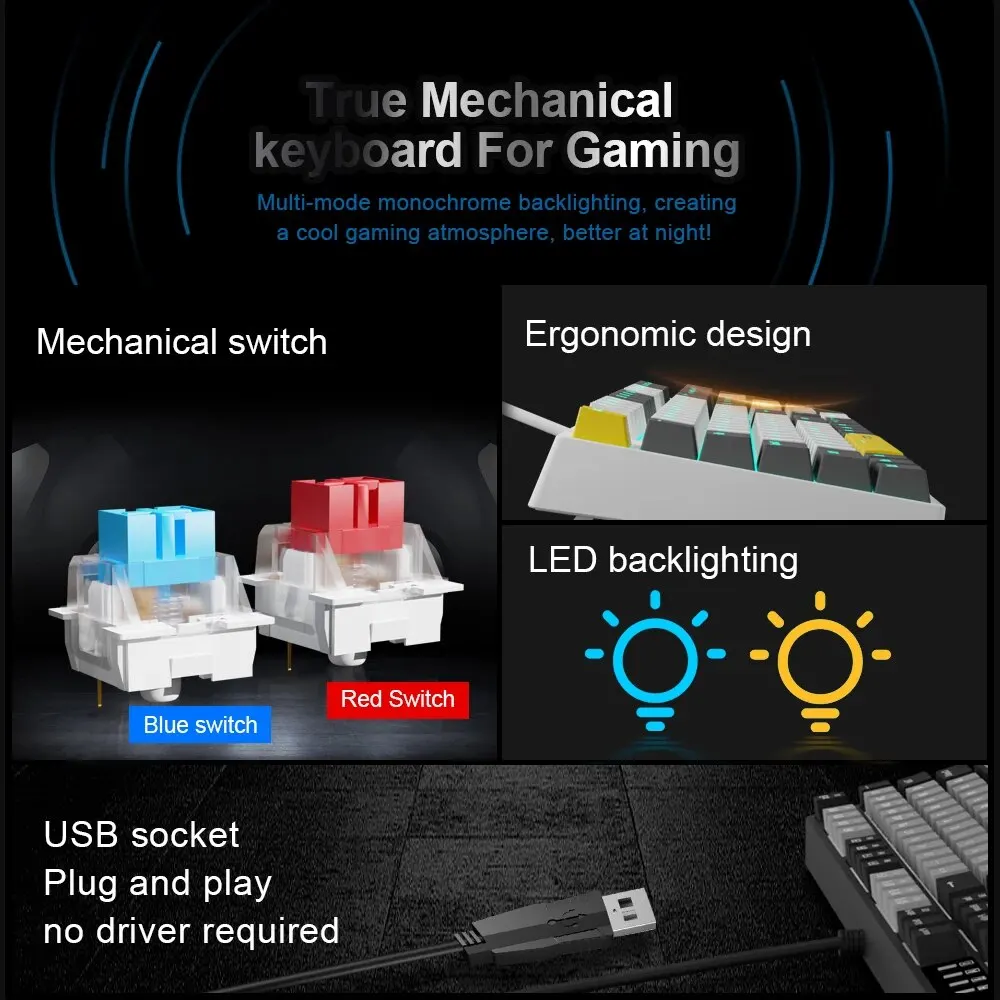 E-YOOSO Z14 USB механическая и – обзор и цена Gaming Keyboard E Yooso