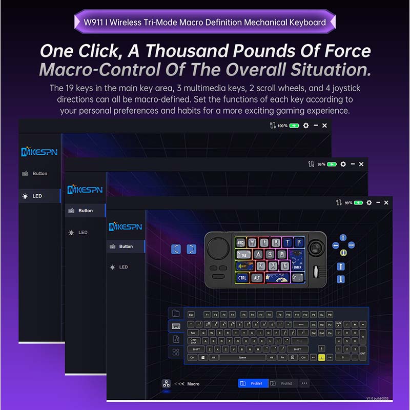 Игровая клавиатура W911, беспр – обзор и цена Gaming Keyboard Mechanical Wireless